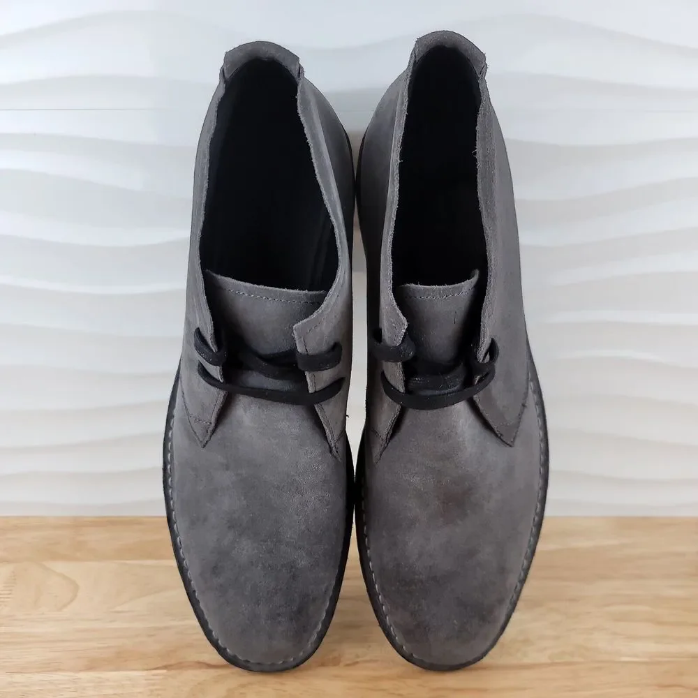 John Varvatos Star USA D Mens Size 13 Gray Suede Leather Chukka Desert Boots - Picture 11 of 16